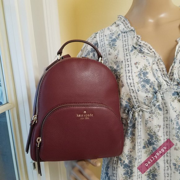 KATE SPADE MEDIUM JACKSON BACKPACK CHERRYWOOD RED - Picture 9 of 13